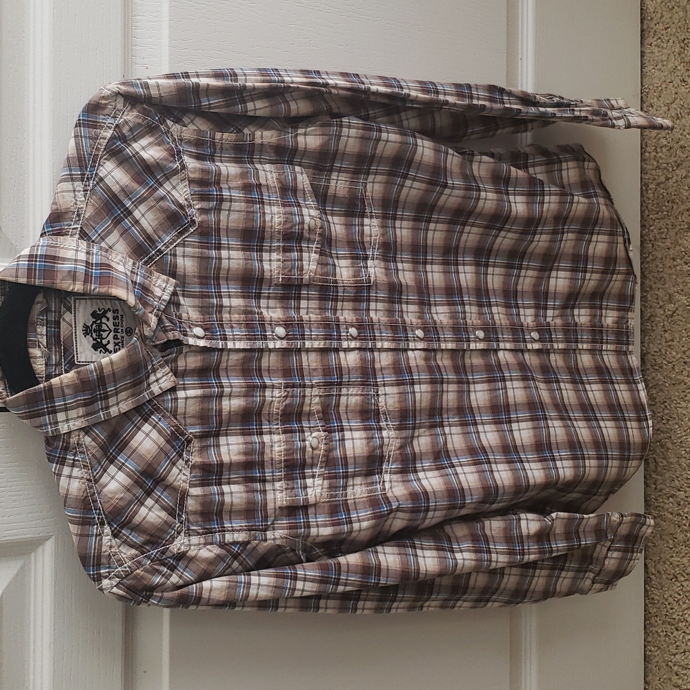 Express Long Sleeve Cotton Shirt - Plaid